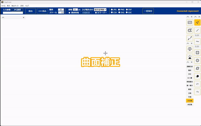 GigaScope 曲面補正